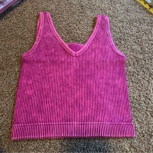 Zenana  Vibrant Pink Ribbed cami. New